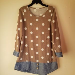 12 PM by Mon Ami Layered Look Sweater Tunic